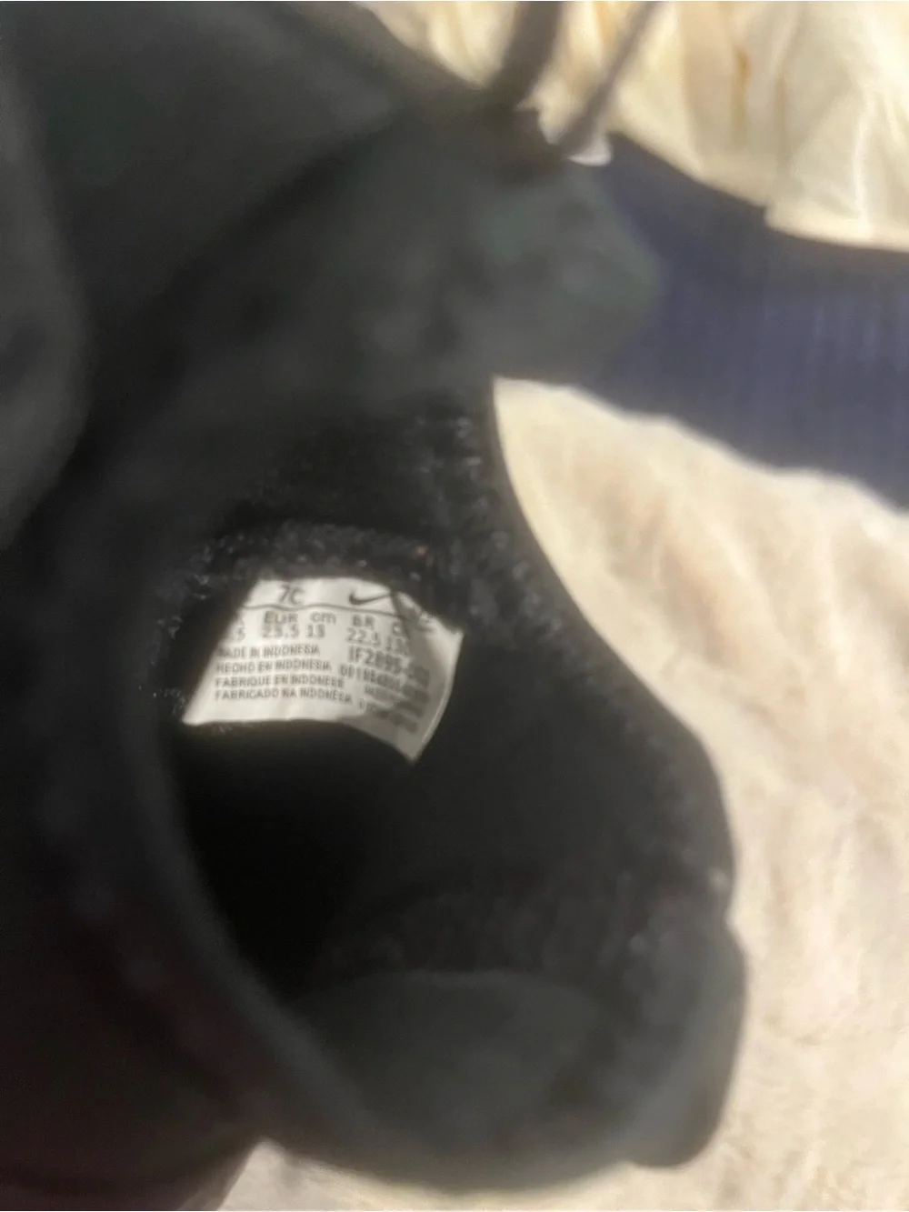 Nike Black and White Kids Slip-On Sneakers